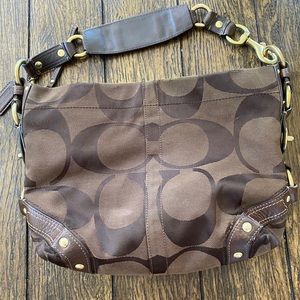Coach Signature Brown Shoulder Bag